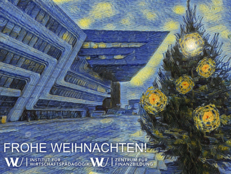 Eine weihnachtliche WU Wien im Stile von Vincent van Goghs Sternennacht