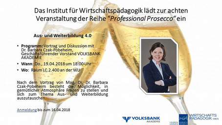 Professional Prosecco mit Dr. Barbara Czak-Pobeheim