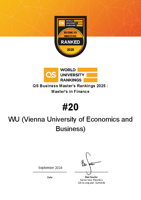 QS Business Master's Ranking 2025