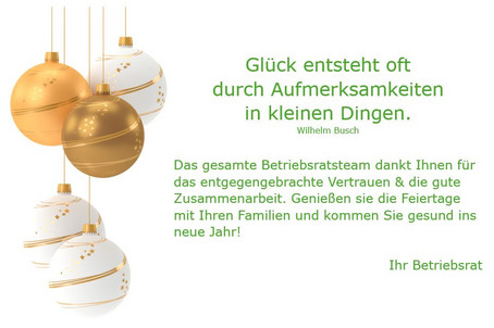 betriebsrätliche Weihnachtswünsche