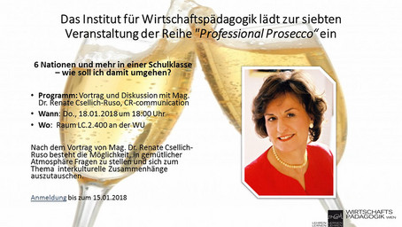 Professional Prosecco mit Mag. Dr. Renate Csellich-Ruso