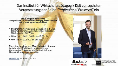 Professional Prosecco mit Mag. Heinrich Himmer