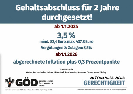 GÖD-Plakat Gehalstabschluß