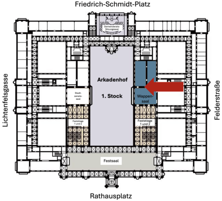 Wappensaal Aufgang