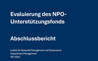 Evaluierung des NPO Unterstützungsfonds