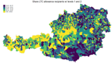 Regional variation of LTC allowance recipients 