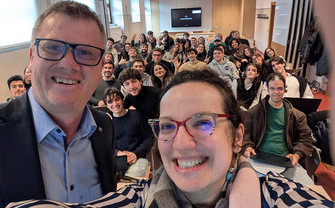 Rainer Baier und Blerina Sinaimeri and der LUISS Universität in Rom