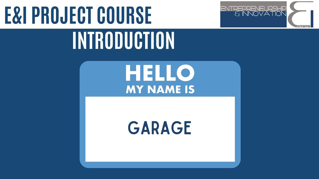 Video E&I Course Intro Garage